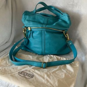 Fossil Erin Tidal Blue Tote Bag